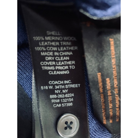 Coach Sweater Size S Button Back - Picture 8 of 8